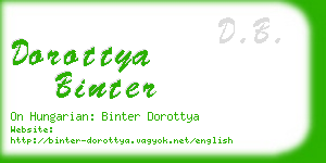 dorottya binter business card
